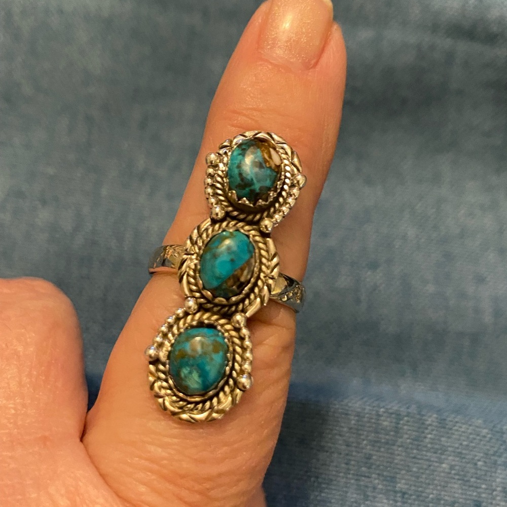 Turquoise Sterling Silver Statement Ring